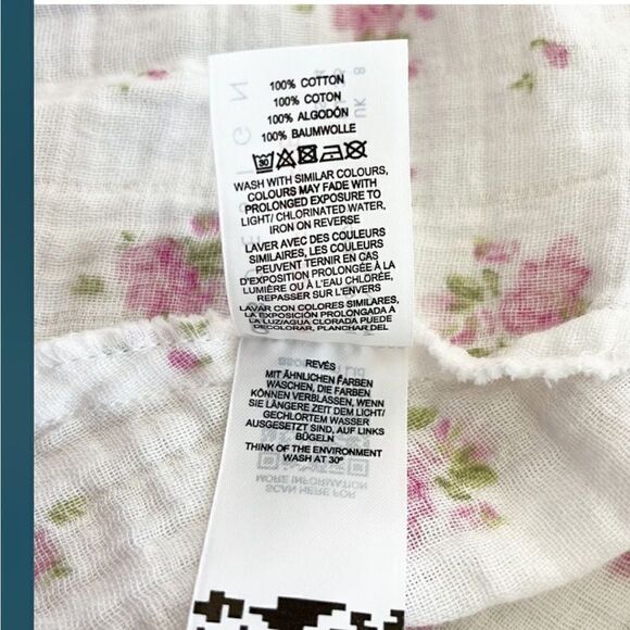 ASOS Design White Cotton Floral Ruffle Mini Skirt - Picture 7 of 8